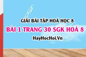 Giải bài 1 trang 30 SGK Hoá 8: Khái niệm đơn chất, hợp chất, nguyên tử, phân tử